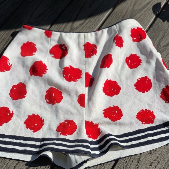 MR DINO Vintage Cream & Red Polka Dot Shorts Size 8 - Picture 3 of 4